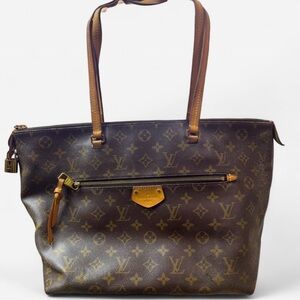 Louis Vuitton Monogram Canvas Tote Shoulder Bag- Brown Tan (with dust bag/box)